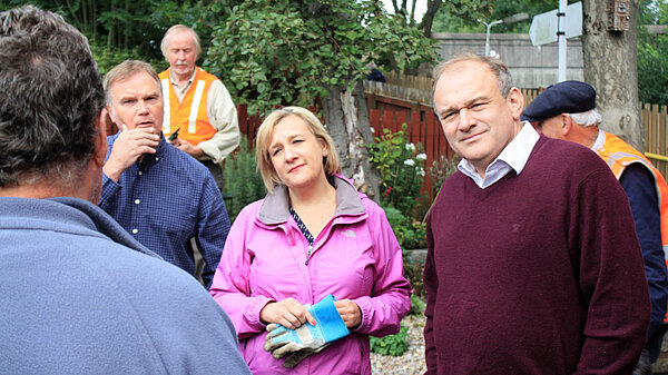 Lisa Smart and Ed Davey at Rose Hill Marple